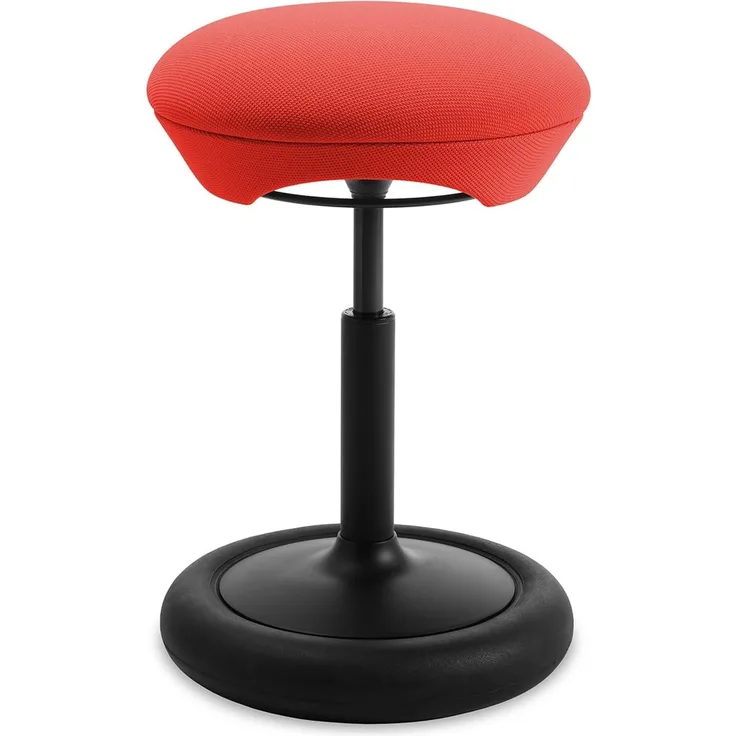 Topstar SITNESS HOP | Ergonomischer Sitzhocker mit dreidimensionaler Bewegung | Sitness-Technologie | Made in Germany | Farbe: schwarz/rot