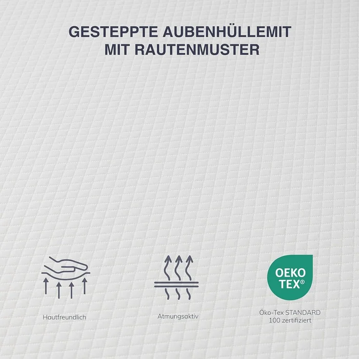 EGO HOME Matratzen Topper 160x200 cm, 5cm Höhe Matratzentopper aus Memory-Schaum Öko-TEX Zertifiziert, Abnehmbaren und Waschbaren Matratzenauflage für Boxspringbett Matratzen Schlafsofa – Bild 3