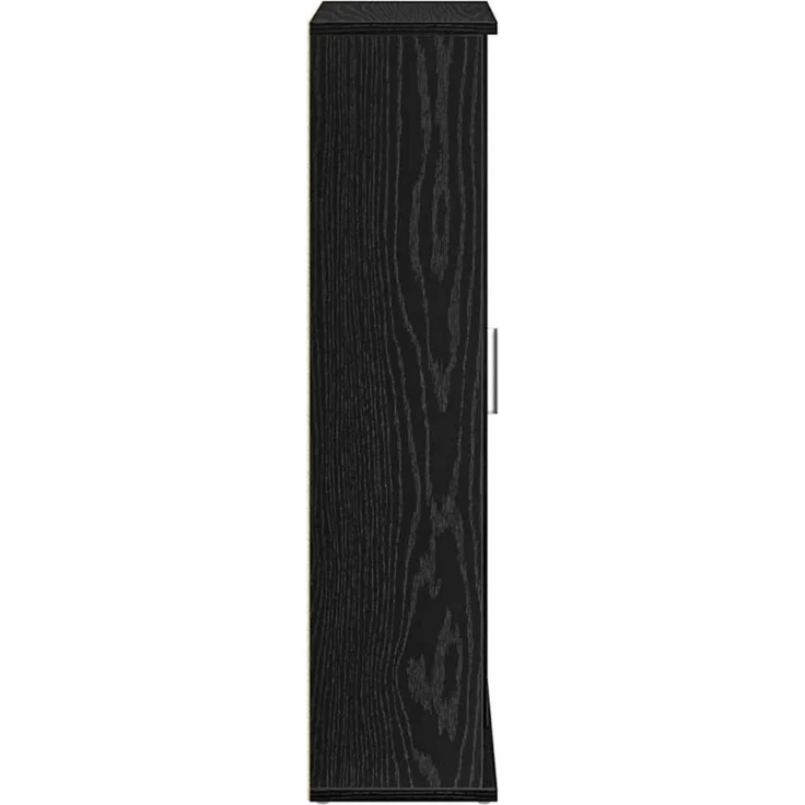 vidaXL Badezimmerschrank mit Rollenhalter Schwarz 39x22x90 cm 858525 – Bild 11