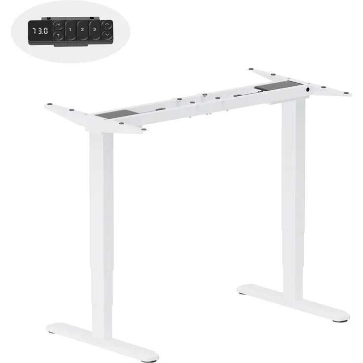 Equip ERGO Elektrisches Steh-Sitz-Schreibtischgestell, Weiß – Bild 2