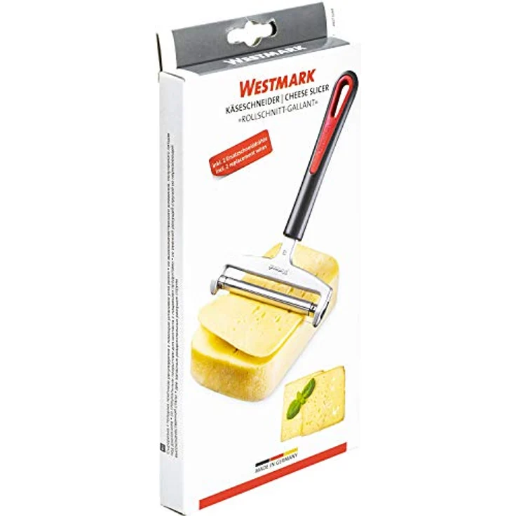 WESTMARK Käsemesser Variable Schnittstärke, Käseschneider mit Rolle & auswechselbarem – Bild 13