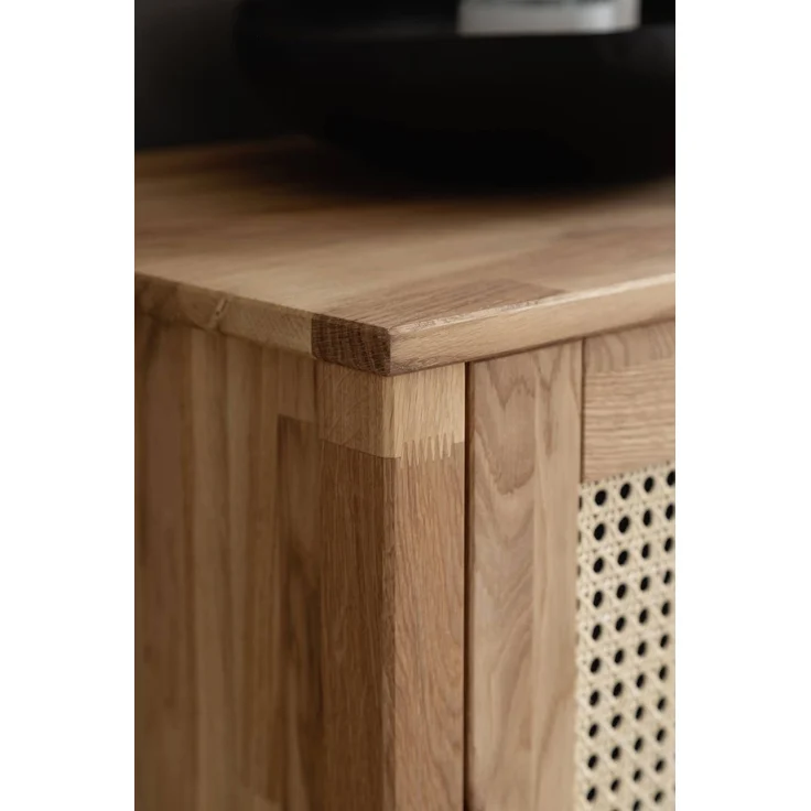 MSZ Design Schubladenkommode FRIA 2 Schubladen Wildeiche mit Wiener Geflecht Natur 100x45x76 cm – Bild 4