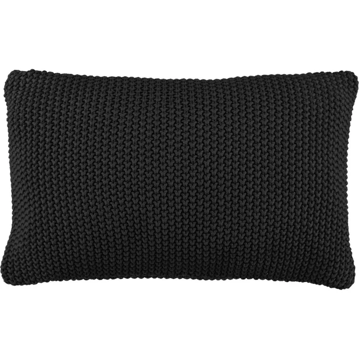 Marc O Polo Strick Dekokissen Plaid Nordic Knit black | Dekokissen 30x60 cm