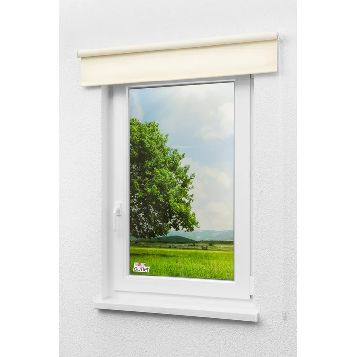 Lysel Outlet - Verdunkelungsrollo Shiny Creme, (B x H) 102.50cm x 175cm in beige/creme – Bild 5