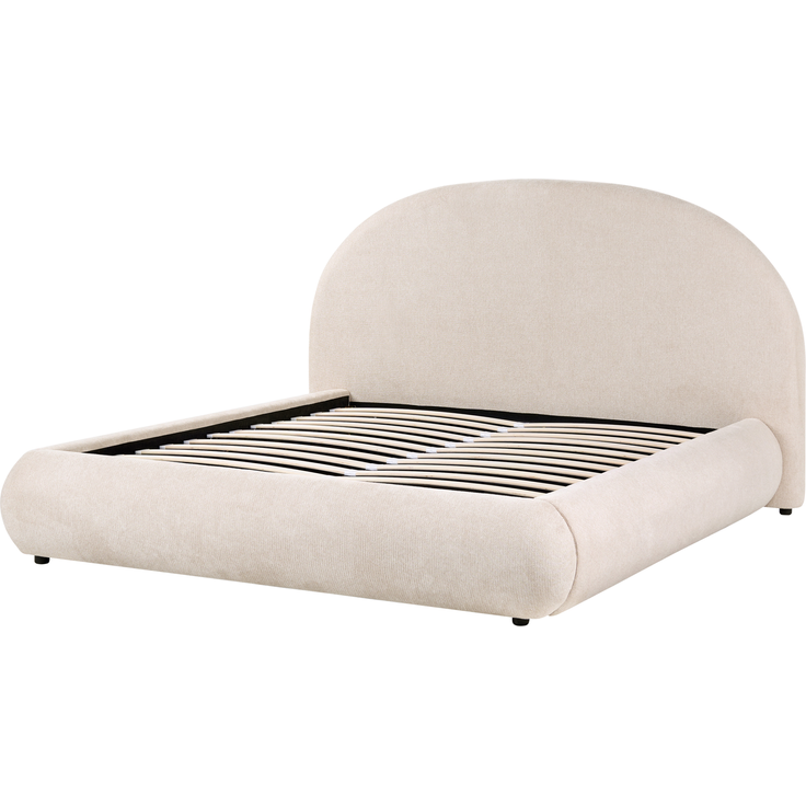 Bett mit Stauraum Stoff GRASSE 160x200 cm Hellbeige – Bild 6