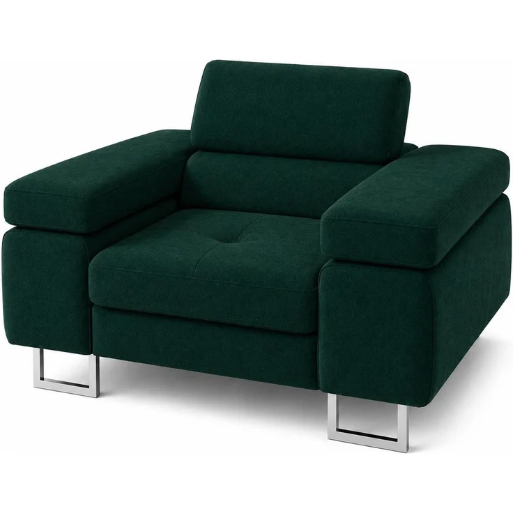 KRISAN MÖBEL Sessel LAZARO in Grün 134 x 90 x 102 cm bequemer Polstersessel mit breiten Armlehnen – Bild 1
