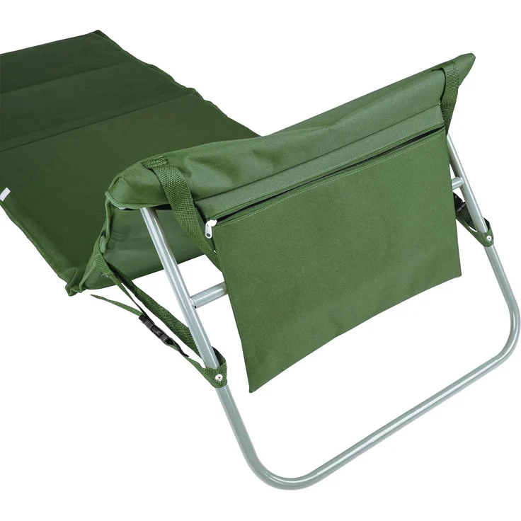 ONVAYA Premium Strandmatte Khaki 2er Set | 2cm gepolstert mit Rückenlehne | Strandliege faltbar | Strandmatratze dunkelblau | Sonnenmatte mit Tragegurt | 161 x 55 x 45 cm – Bild 4