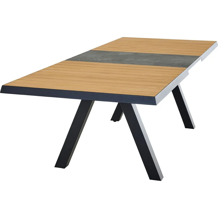 Gartentisch MONDO Latea, Aluminium, Anthrazit, Holzfarben, 205 x 77 x 103 cm – Bild 8