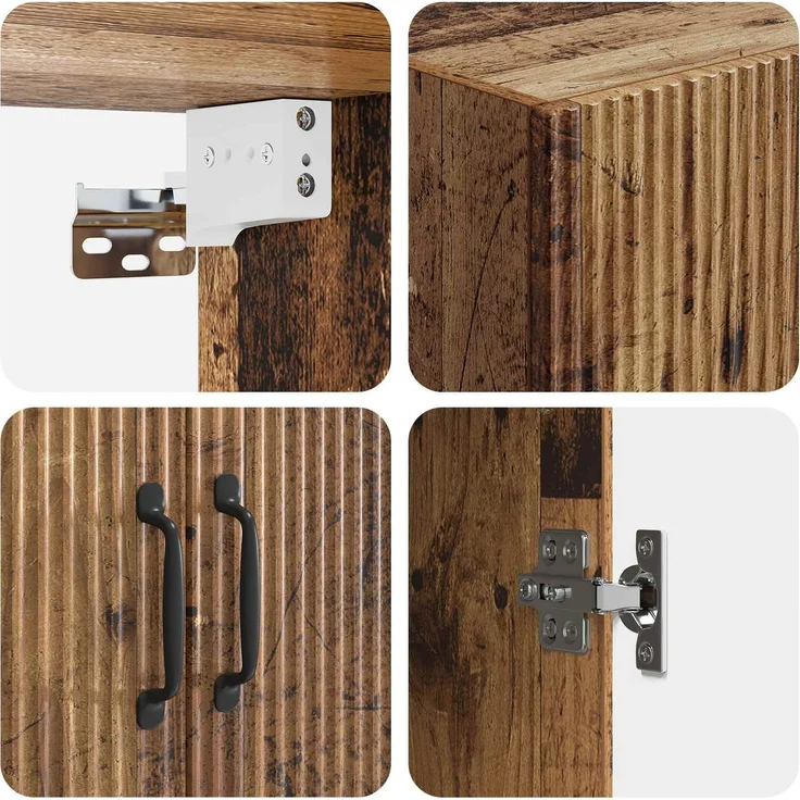 vidaXL Schrankset 2 pcs Altholz Holzwerkstoff 3416824 – Bild 7