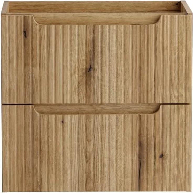 Lomadox Waschbeckenschrank NEWPORT-56-EVOKE 60 cm breit mit 2 Schubladen, Eiche mit gerillter Front – Bild 6