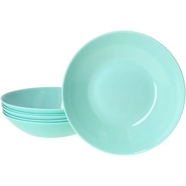 MamboCat Suppenteller MamboCat 6x Mint Suppenteller 420ml Ø 20,3 cm Glas Teller tief Salat