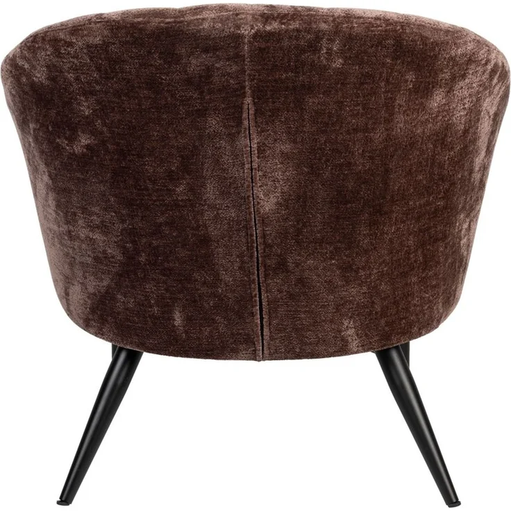 Loungesessel Georgia Dutchbone Lila mit Samtbezug und Metallbeinen – Bild 4