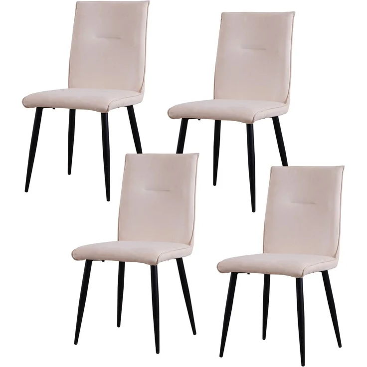 HTI-Living Salinas Velvet Creme Stuhl – Bild 1