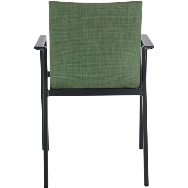 Gartenstuhl Enodo aus Aluminium, modern gepolstert, stapelbar, anthrazit olive, für draußen – Bild 5