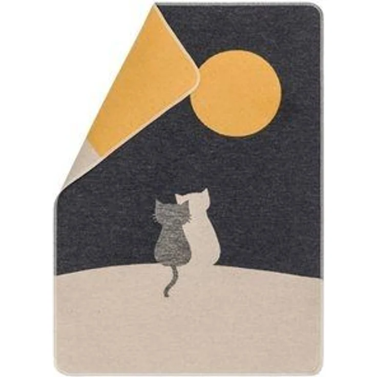 DAVID FUSSENEGGER Tierdecke David Fussenegger Haustierdecke 'Katzenpaar' 70 x 90 cm Anthrazit – Bild 6