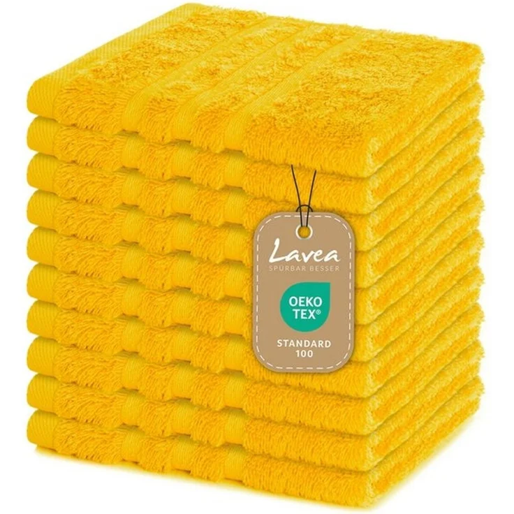 Lavea Seiftuch Elena, 30x30cm aus 100% Baumwolle, einzigartig weiche Seiftücher (Set, 10-St), ideal für die schonende Reinigung von Gesicht und Händen – Bild 4