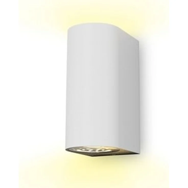 B. K. Licht - Wandlampe mit warmweißer Lichtfarbe, GU10 Fassung, je 5 Watt, 400 Lumen, Aussenlampe, Wandleuchte aussen, LED Strahler außen, Außenleuchte, Außenwandleuchten, 15,1 x 6,7 x 9,2 cm, Weiß – Bild 6