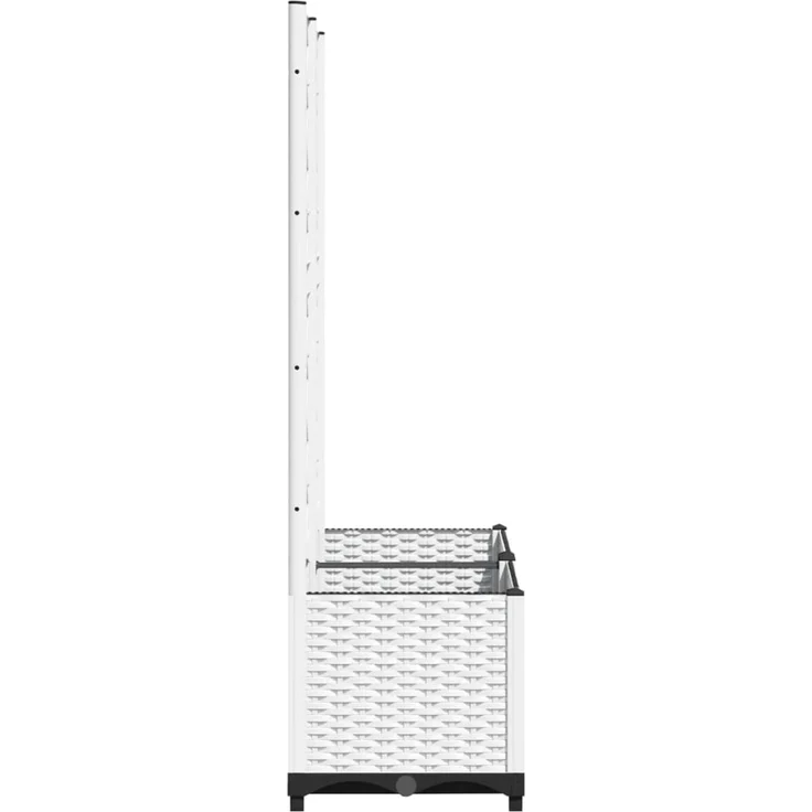 vidaXL Pflanzkübel mit Rankgitter Weiß 80x40x136 cm PP 153282 – Bild 5