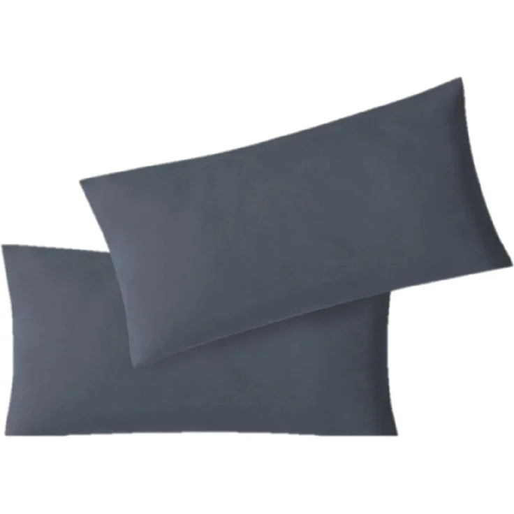Jersey Kissenbezug 2er Set 40 x 80 cm anthrazit – Bild 3