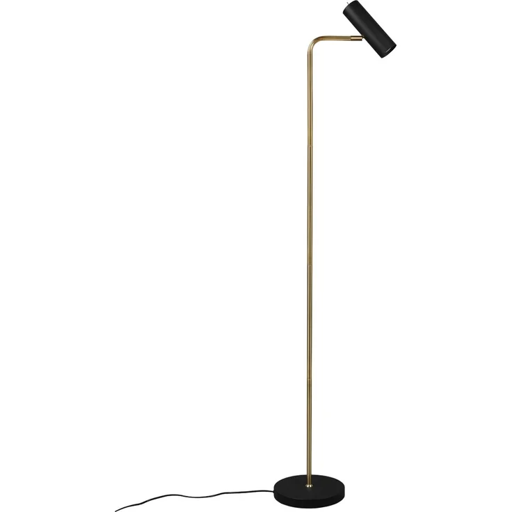 Stehleuchte, schwarz messing matt, Spot beweglich H 151 cm – Bild 1