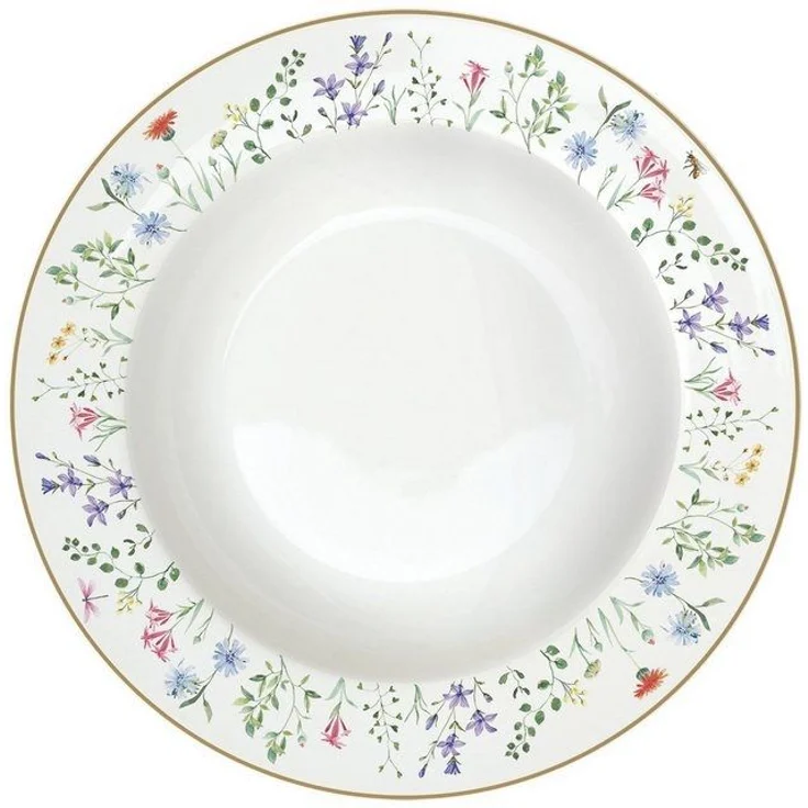 EasyLife Suppenteller Fleurs et Citrons, Spülmaschinengeeignet, Mehrfarbig, Motiv: Zitronen, Höhe: 3.5cm – Bild 4