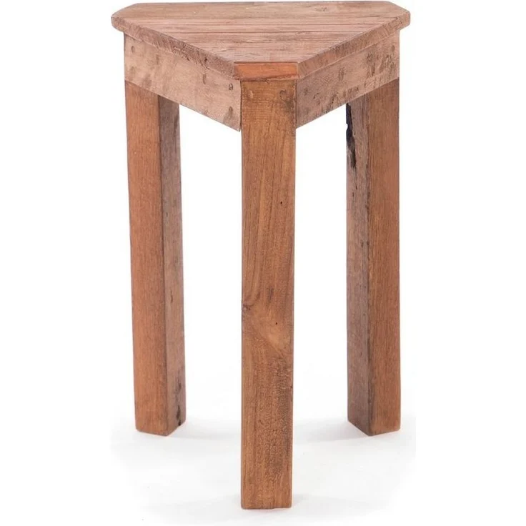 DESIGN DELIGHTS Beistelltisch BEISTELLTISCH "MILO", 45 cm, Massivholz, dreieckig, Blumenhocker – Bild 5