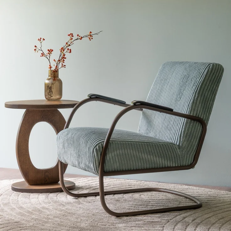 Spinder Design Sessel Retro Chocolate Brown / Hazy Blue – Bild 3