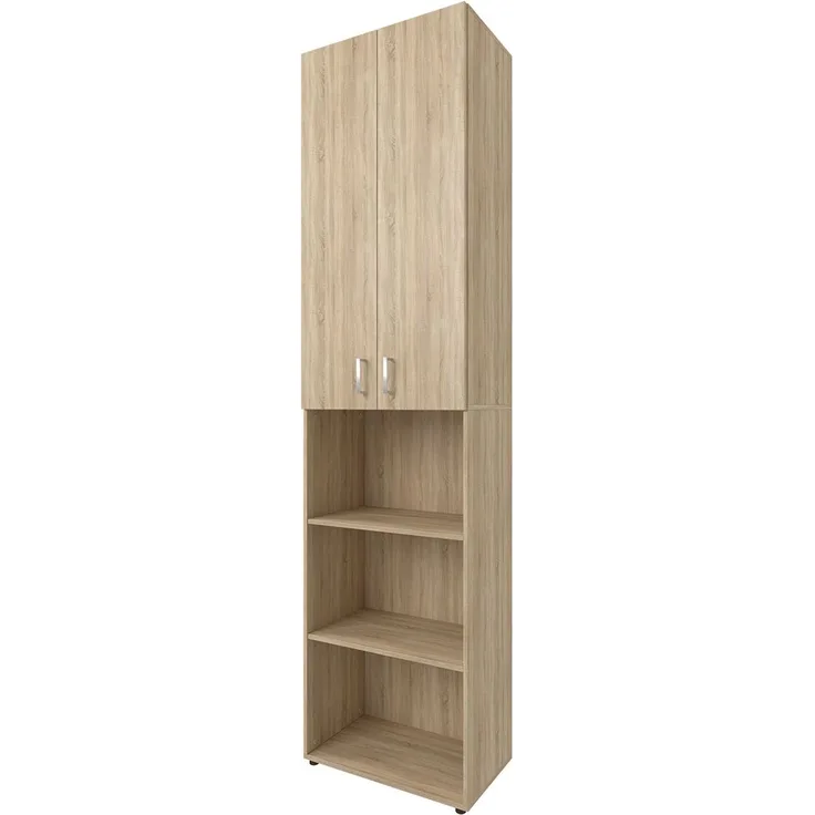 Aktenschrank >Trio< in Sonoma-Eiche - 57x226x34,5cm (BxHxT)