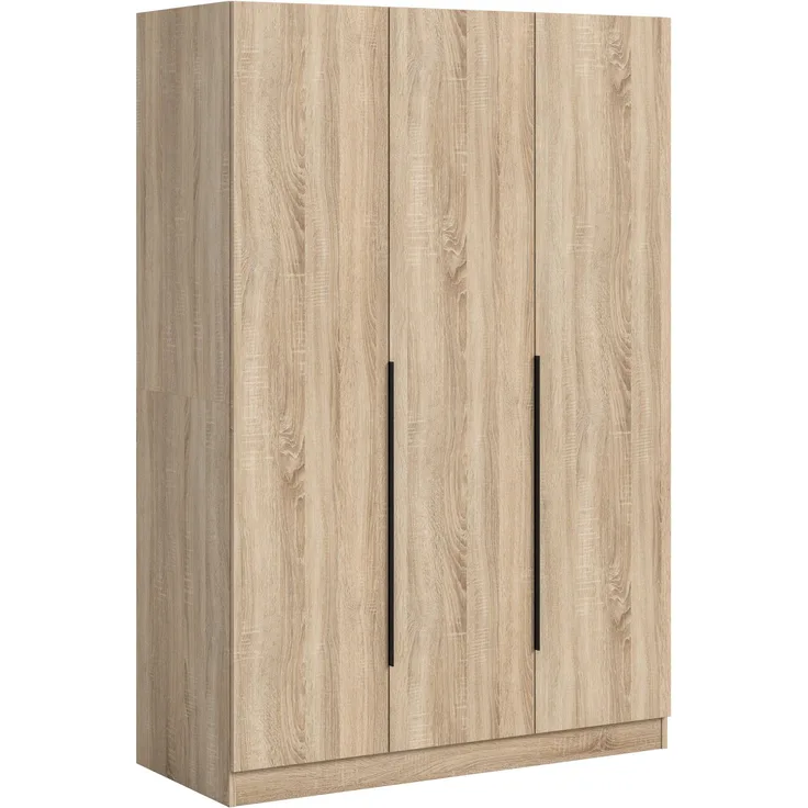 Kleiderschrank 3-türig (B/H/T: 120x180x52 cm) in Sonoma Eiche Nachbildung