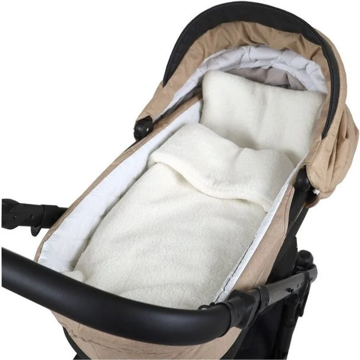 Babydecke BOUCLÉ 60x75 cm Winter Babydecke für Kinderwagen & Bett Weich, Warm DB, BabyLux, DB_60x75_Ecru – Bild 4