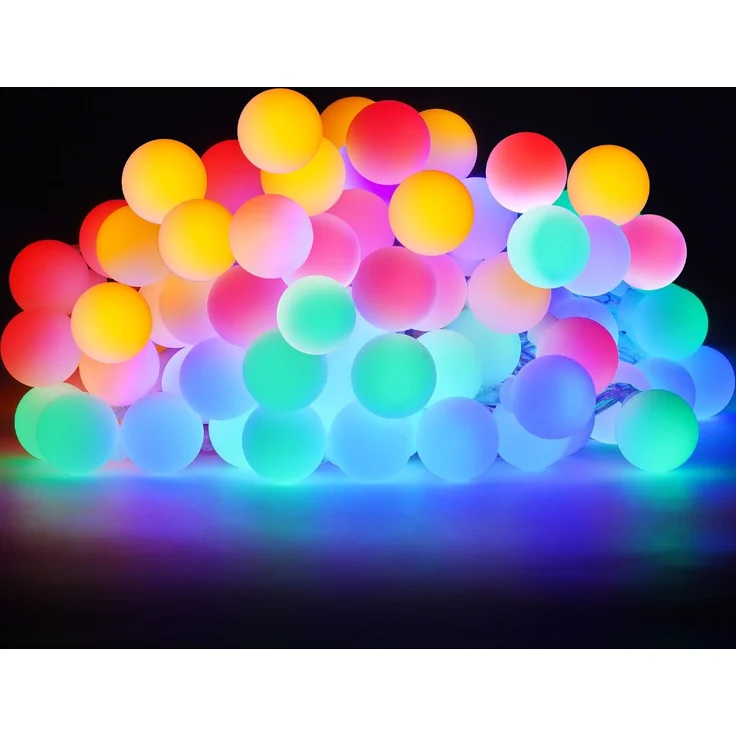 200LED Lichterkette Strombetrieben,27M Lichterkette Kugel RGB mit Stecker für Außen und Innen,IP44 Wasserdicht Lichterketten mit Dimmbar Fernbedienung,Ideal für Zimmer,Weihnachten,Party,Garten