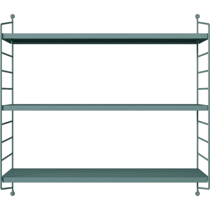 en.casa 'Strängnäs' Modulares Wandregal, 2 Stück, Stahl, Graublau, 50 x 60 x 15 cm – Bild 6
