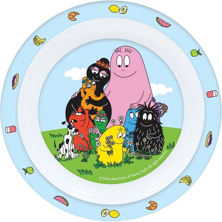 FUN HOUSE | Komplettes Set Lunchbox Barbapapa für Kinder | 1 Glas, 2 Teller + Besteck + Trinkflasche und Brotdose | offizielles Lizenzprodukt | wiederverwendbar und mikrowellengeeignet | Geschenkidee – Bild 7