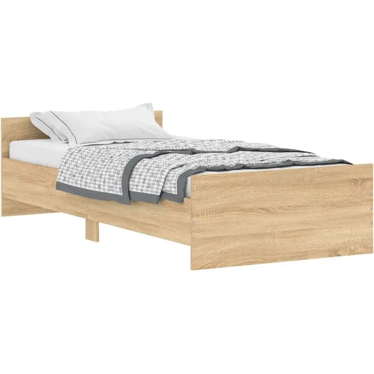 vidaXL Bettgestell ohne Matratze Sonoma-Eiche 90x200 cm Holzwerkstoff 835927
