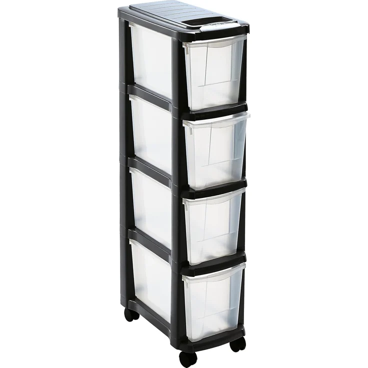 Mondex Schubladen Rollcontainer Turm Wagen Wäschesortierer schmal – Bild 1