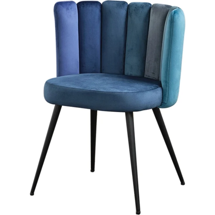 KAWOLA Stuhl JADA Esszimmerstuhl Velvet blau Fuß schwarz 86 x 55 x 59 cm – Bild 3