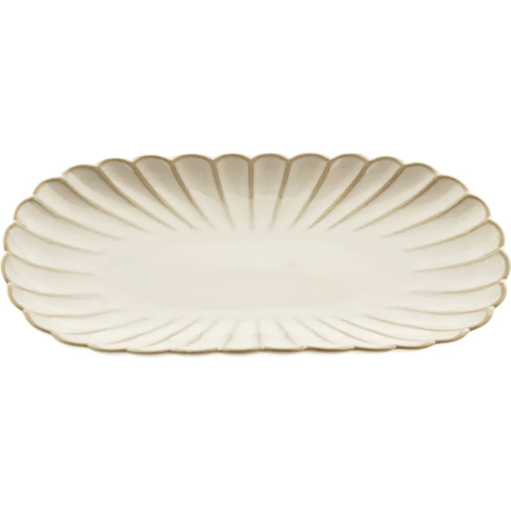 Bloomy 2-teiliges Servierplatten-Set aus Porzellan mit floraler Struktur – Bild 3
