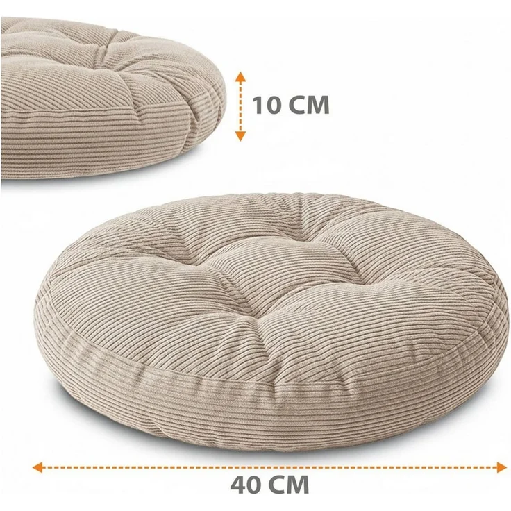 Amazinggirl Stuhlkissen Sitzkissen rund 40 cm Kissen Sitzpolster Sitzauflage Polster für Stuhl – Bild 2