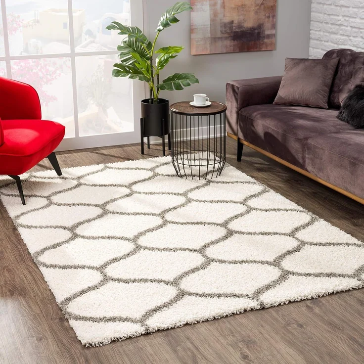 Sanat Hochflor-Teppich Madrid, rechteckig, Höhe: 30 mm, Wohnzimmer, Langflor, Shaggy Teppich
