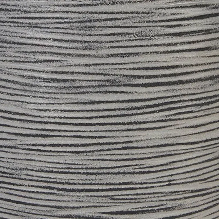 Capi Blumentopf Nature Rib Oval 43 x 41 cm Anthrazit KOFZ933 424243