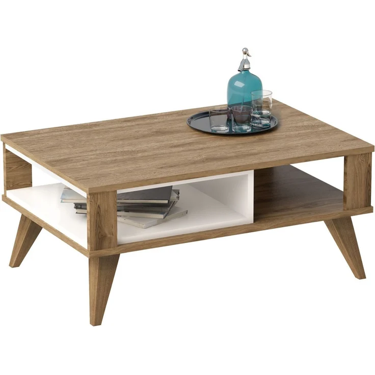 Skye Decor 'Ionis' Couchtisch, Eiche / Weiß, 90 x 40 x 60 cm – Bild 3