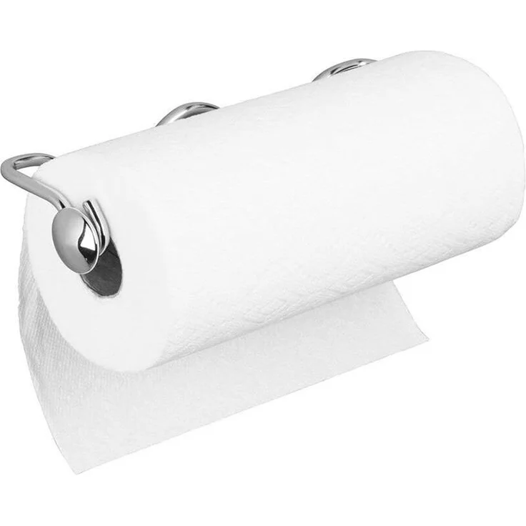 mDesign Küchenrollenhalter Papierhandtuchhalter Aufbewahrung Organizer Chrom – Bild 4