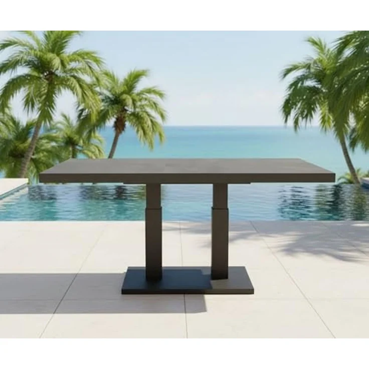 Höhenverstellbarer Gartentisch MURCIA NEGRO - 140 x 85 cm – Bild 1