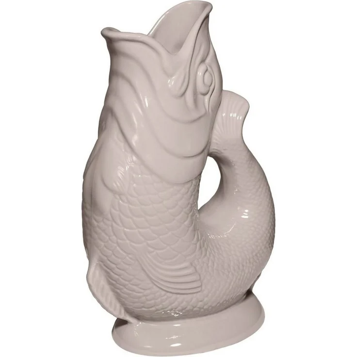Gluckigluck Wasserkaraffe, (Original Gluggle Jug aus England), mit Gluckergeräusch, handgefertigt, ikonisches Fisch-Design, 1,2 L – Bild 2