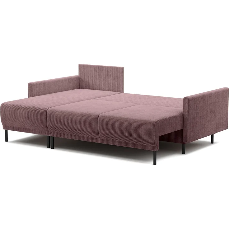 Selsey 'Hamiel' Ecksofa mit Schlaffunktion & Bettkasten, Cord, Universal, Lila – Bild 4