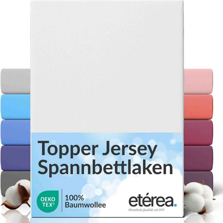 etérea Himmlische Qualität Spannbettlaken etérea Comfort Jersey Topper Spannbettlaken, Jersey, Gummizug: rundum, (1 Stück) – Bild 1