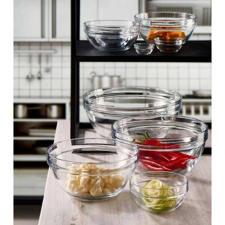 van Well Schale Chefs, 6 Stück, Glas, (Set, 6-tlg), stapelbar, spülmaschinen- und mikrowellengeeignet – Bild 2
