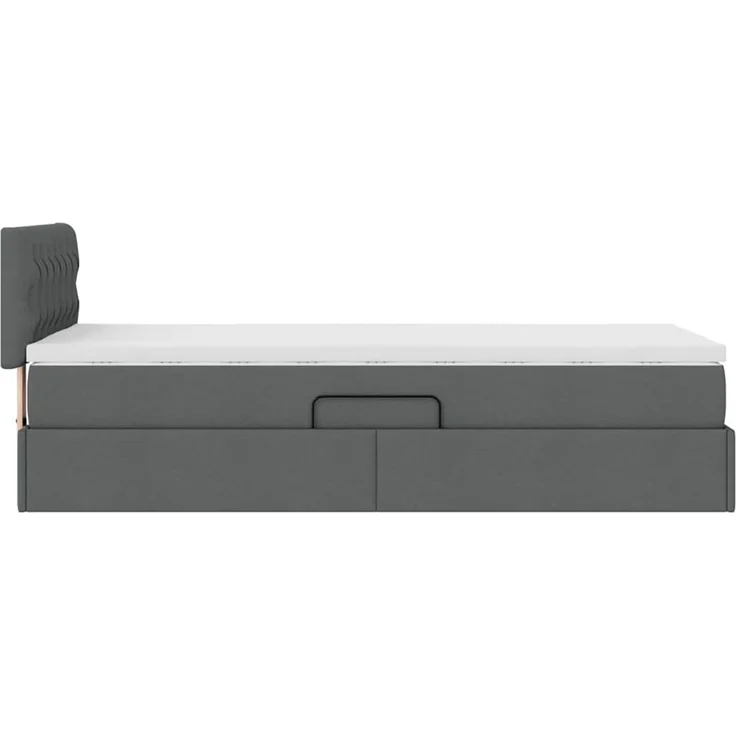 vidaXL LED-Speicherbett mit Matratze Dunkelgrau 90 x 200 cm Stoff 3371182 – Bild 11