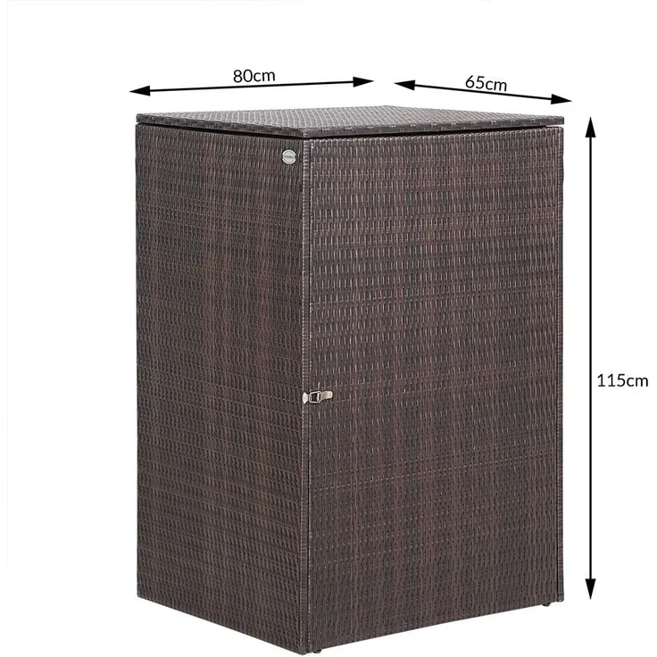 Casaria Mülltonnenbox (1 St), Mülltonnenbox mit Klappdeckel + Verschluss für 240 Liter Mülltonne – Bild 7