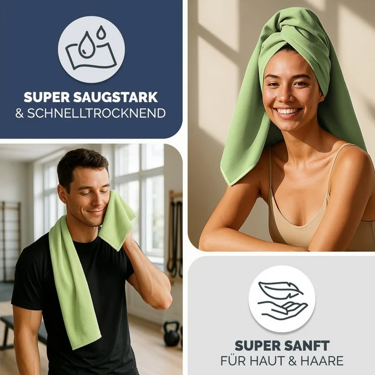 Blumtal Sporthandtuch Mikrofaser Handtuch - kompakte Mikrofaser Handtücher, Mikrofaser (inkl. Transporttasche, einzeln oder als Set verfügbar, 1-St), ultra leicht & schnelltrocknend, Reisehandtuch, Strandhandtuch – Bild 4